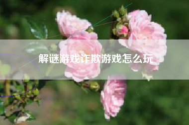 解谜游戏诈欺游戏怎么玩  第1张