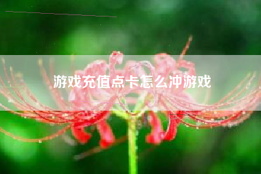 游戏充值点卡怎么冲游戏