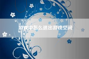 游戏中怎么退出游戏空间