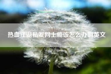 热血江湖私发网上瘾该怎么办啊英文