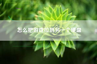 怎么把游戏拉到另一个硬盘  第1张