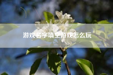 游戏名字填空游戏怎么玩
