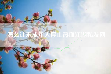 怎么让未成年人停止热血江湖私发网  第1张