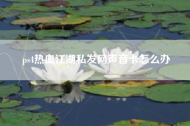 ps4热血江湖私发网声音卡怎么办  第1张