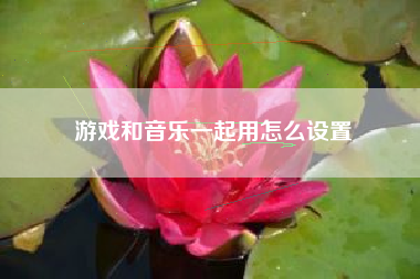 游戏和音乐一起用怎么设置