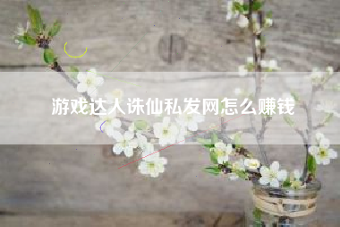 游戏达人诛仙私发网怎么赚钱