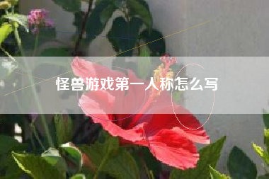 怪兽游戏第一人称怎么写