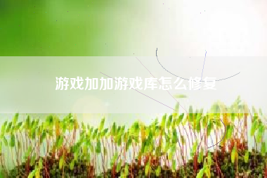 游戏加加游戏库怎么修复