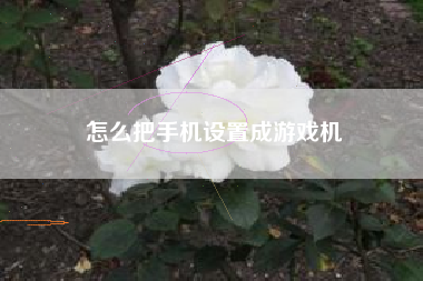 怎么把手机设置成游戏机