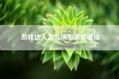 游戏达人怎么添加游戏链接