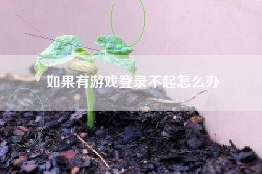 如果有游戏登录不起怎么办