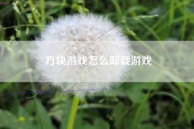 方块游戏怎么卸载游戏  第1张